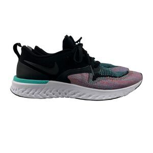 Nike Womens 6.5 Running Shoes Odyssey React 2 Flyknit Black Multi AH1016-003